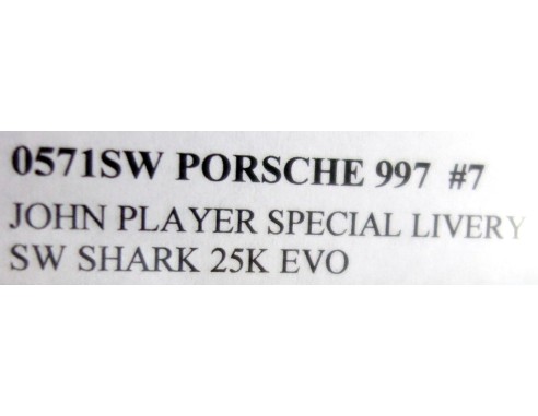 PORSCHE 997 JHON PLAYER SPECIAL Nº7 REF.0571SW NSR