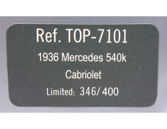 MERCEDES 540K CABRIOLET 1936 REF. TOP 7101 TOP SLOT