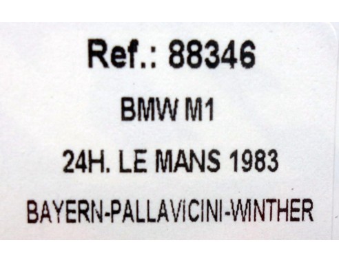 BMW M1 24H LE MANS 1983 REF.88346 FLY