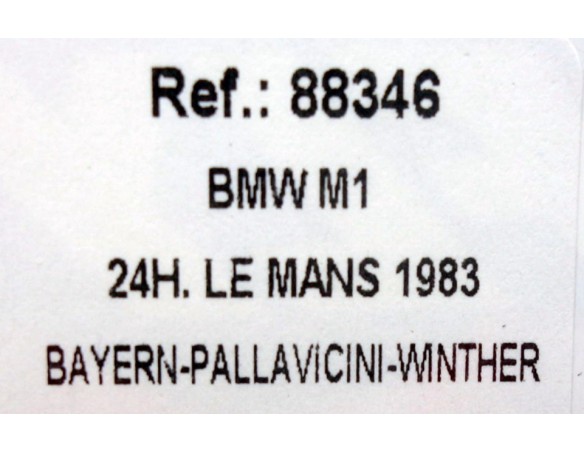 BMW M1 24H LE MANS 1983 REF.88346 FLY