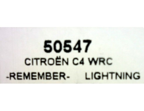 CITROEN C4 WRC REMEMBER LIGHTNING REF.50547 NINCO