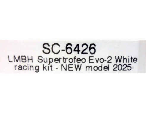 LAMBORGHINI SUPERTROFEO EVO2 WHITE RACING KIT, NEW MODEL 2025 REF.SC6426 SCALEAUTO