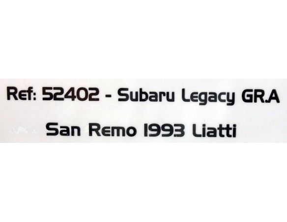 SUBARU LEGACY GR.A SAN REMO 1993 LIATTI REF.52402 AVANT SLOT