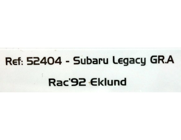SUBARU LEGACY GR.A RAC`92 EKLUND REF.52404 AVANT SLOT