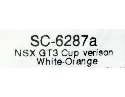 NSX GT3 CUP VERSION WHITE-ORANGE REF.SC6287a SCALEAUTO