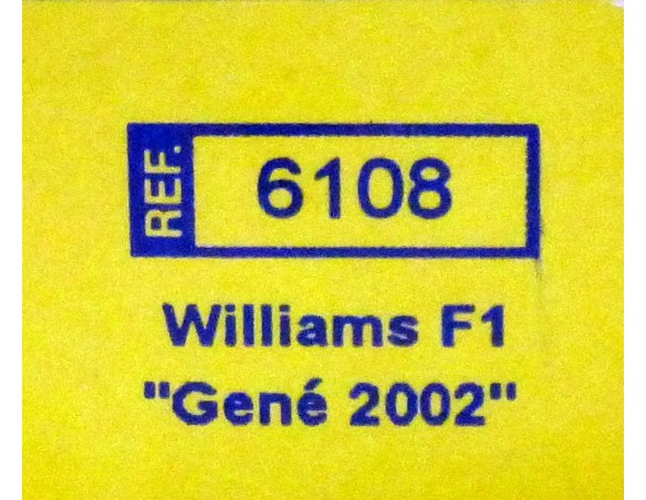 WILLIAMS BMW F-1 HP ALLIANZ MARC GENE 2002 REF.6108 TECNITOYS