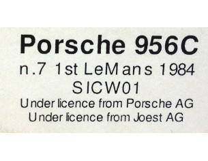 PORSCHE 956C Nº7 1ST LE MANS 1984 REF.SICW01 SLOT.IT 2