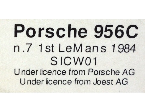 PORSCHE 956C Nº7 1ST LE MANS 1984 REF.SICW01 SLOT.IT
