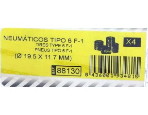 NEUMATICOS TIPO 6 FORMULA1 19.5 X 11.7MM REF.88130 TECNITOYS 2