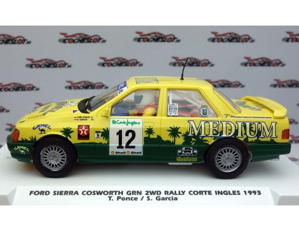 FORD SIERRA COSWORTH GRN 2WD RALLY CORTE INGLES 1993 CAMEL VERSION DIA REF.E2118 FLY