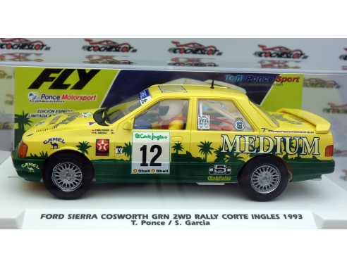 FORD SIERRA COSWORTH GRN 2WD RALLY CORTE INGLES 1993 CAMEL VERSION DIA REF.E2118 FLY