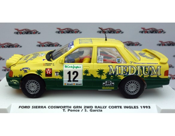 FORD SIERRA COSWORTH GRN 2WD RALLY CORTE INGLES 1993 CAMEL VERSION NOCHE REF.E2118 FLY