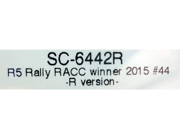 SKODA R5 RALLY RACC WINNER 2015 Nº44 VERSION R REF.SC6442R SCALEAUTO