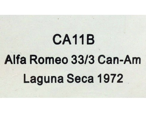 ALFA ROMEO 33/3 CAN-AM LAGUNA SECA 1972 REF.CA11B SLOT.IT
