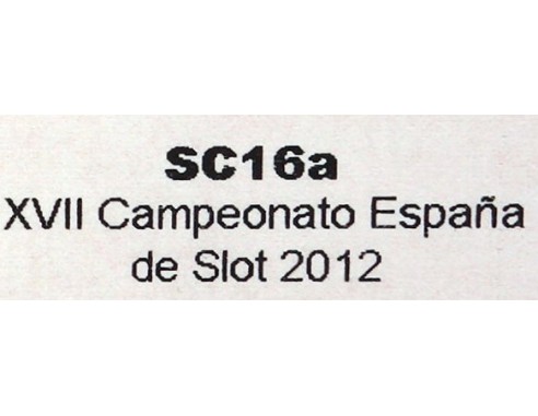 CHAPARRAL NARANJA CAMPEONATO DE ESPAÑA 2012 LIMITED ED.REF.SC16A SLOT.IT