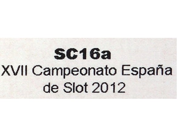 CHAPARRAL NARANJA CAMPEONATO DE ESPAÑA 2012 LIMITED ED.REF.SC16A SLOT.IT