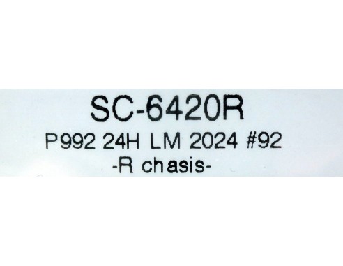 PORSCHE 911 MODEL 992 24 LM 2024 Nº92 REF.SC6420R SCALEAUTO