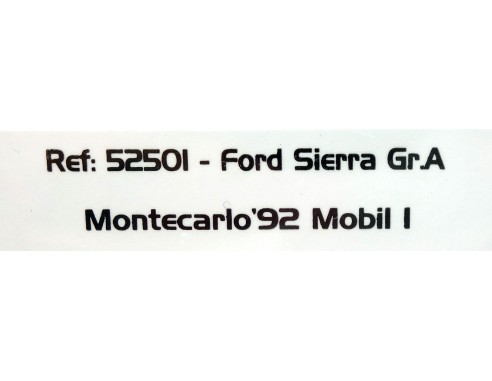 FORD SIERRA GR.A MONTECARLO'92 MOBIL l REF.52501 AVANT SLOT