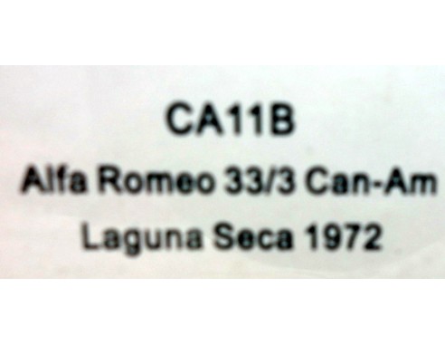 ALFA ROMEO 33/3 CAN-AM LAGUNA SECA 1972 REF.CA11B SLOT.IT