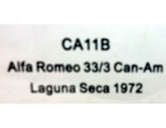 ALFA ROMEO 33/3 CAN-AM LAGUNA SECA 1972 REF.CA11B SLOT.IT