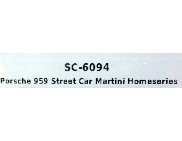 PORSCHE 959 STREET CAR MARTINI HOMESERIES REF.SC6094 SCALEAUTO