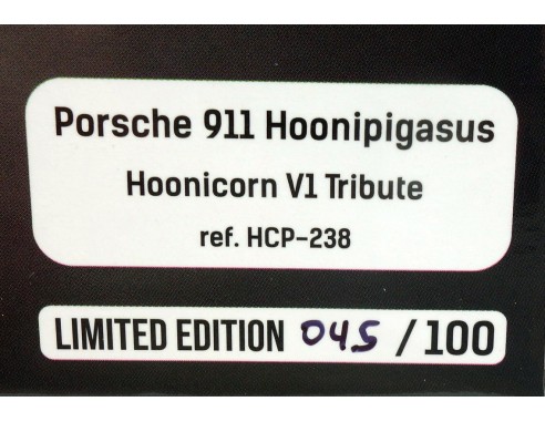 PORSCHE 911 HOONIPIGASUS HOONICORN VI TRIBUTE REF.HCP238 HOOBY CLASSIC
