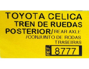 TREN DE RUEDAS POSTERIOR TOYOTA CELICA  REF.8777 TECNITOYS 2