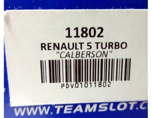 RENAULT 5 TURBO CALBERSON REF.11802 TEAM SLOT