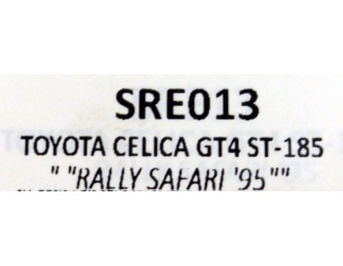TOYOTA CELICA GT4 ST-185 RALLY SAFARI 95 LTD. 250 u.REF.SRE 013 TEAM SLOT