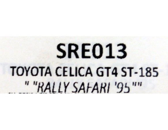 TOYOTA CELICA GT4 ST-185 RALLY SAFARI 95 LTD. 250 u.REF.SRE 013 TEAM SLOT