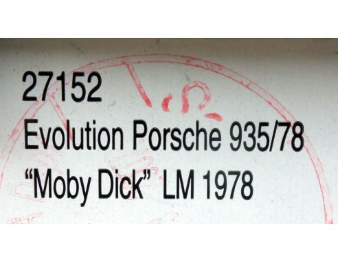 EVOLUTION PORSCHE 935/78 MOBY DICK LM 1978 REF.27152 CARRERA
