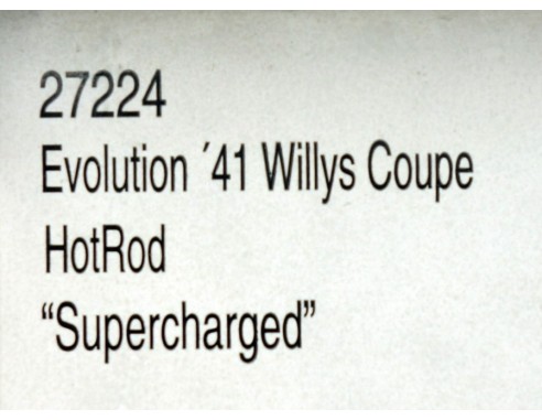 EVOLUTION 41 WILLYS COUPE HOTROD SUPERCHARGED REF.27224 CARRERA