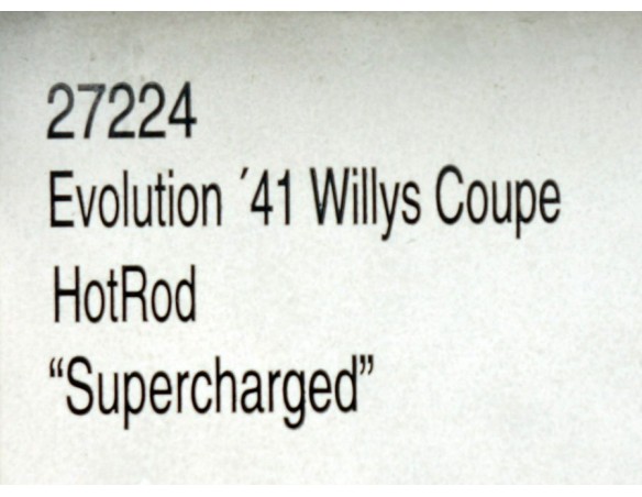 EVOLUTION 41 WILLYS COUPE HOTROD SUPERCHARGED REF.27224 CARRERA