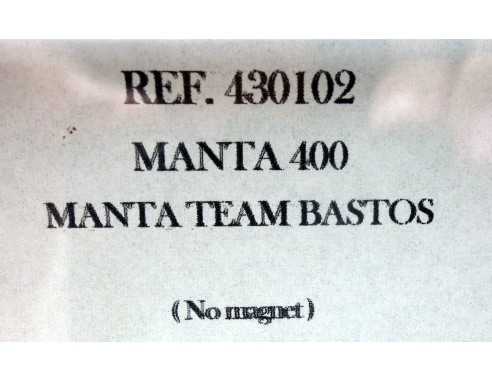 OPEL MANTA 400 MANTA TEAM BASTOS REF.430102 SLOTER
