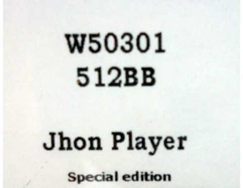 FERRARI 512BB JHON PLAYER SPECIAL EDITION REF.W50301 FLY
