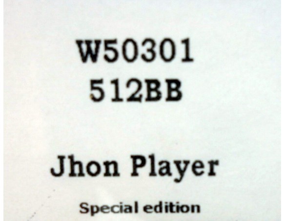 FERRARI 512BB JHON PLAYER SPECIAL EDITION REF.W50301 FLY