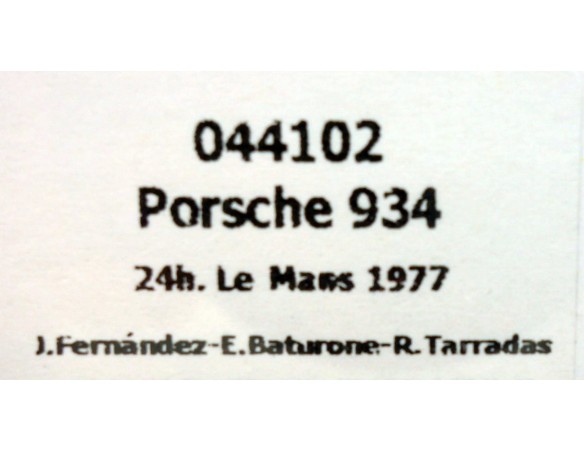 PORSCHE 934 DANONE 24H LE MANS 1977 REF.ELM09 FLY