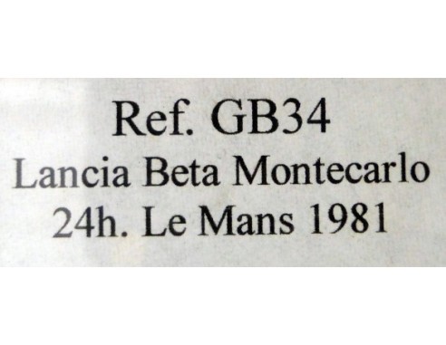 LANCIA BETA MONTECARLO 24H.LE MANS 1981 REF.GB34 FLY