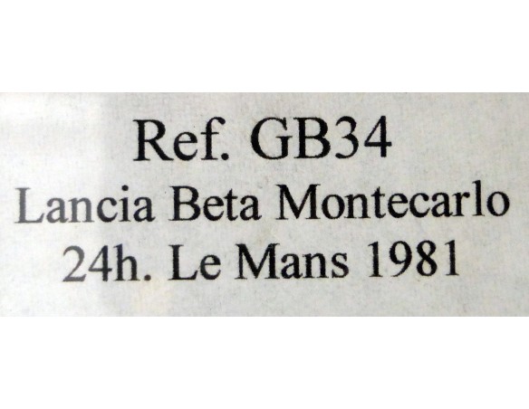 LANCIA BETA MONTECARLO 24H.LE MANS 1981 REF.GB34 FLY
