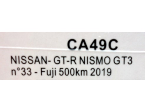 NISSAN GT R NISMO GT3 Nº33 FUJI 500 KM 2019 REF.CA49C SLOT.IT
