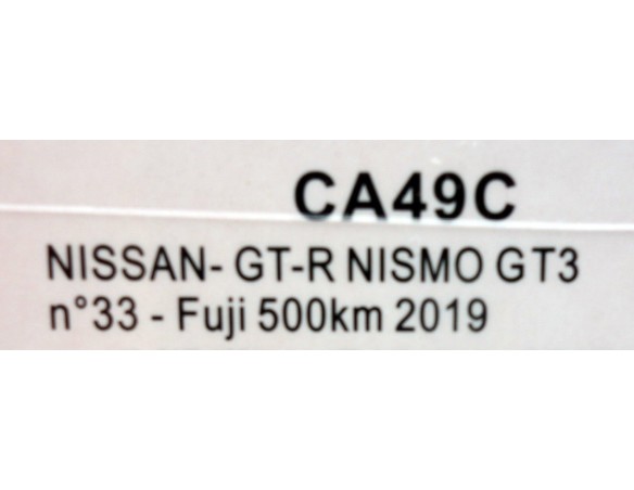 NISSAN GT R NISMO GT3 Nº33 FUJI 500 KM 2019 REF.CA49C SLOT.IT