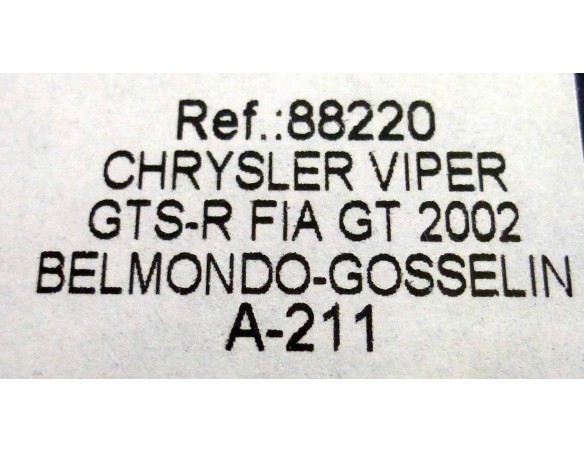 CHRYSLER VIPER GTS-R FIA 2002 REF.88220 A-211 FLY