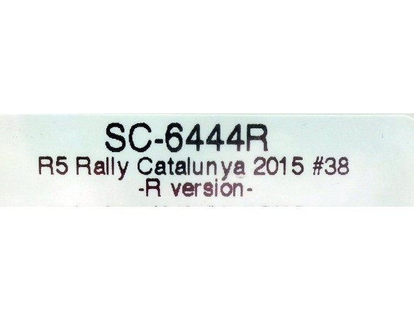 SKODA FABIA R5 RALLY CATALUNYA 2015 Nº38 VERSION R REF.SC6444R SCALEAUTO