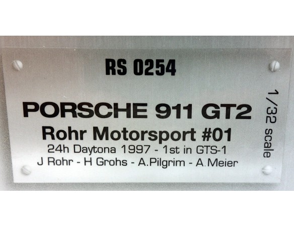 PORSCHE 911 GT2 ROHR MOTORSPORT Nº01 24H DAYTONA 1997 1ST IN GTS 1 REF.RS0254 REVOSLOT