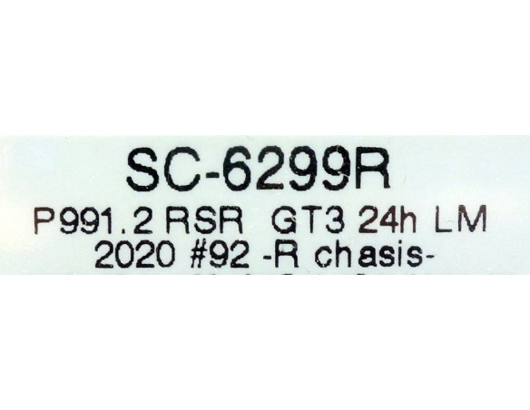 PORSCHE 991 2 RSR GT3 24H LM 2020 Nº92 REF.SC6299R SCALEAUTO