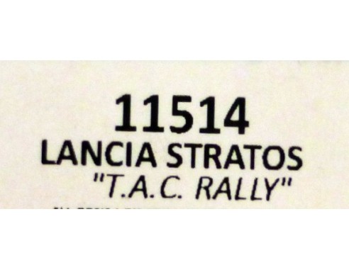 LANCIA STRATOS MARTINI T.A.C.RALLY REF.11514 TEAM SLOT
