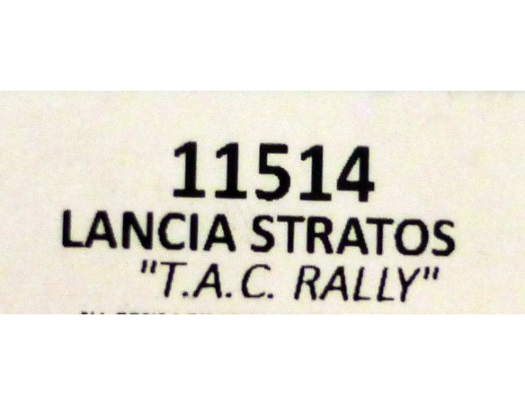 LANCIA STRATOS MARTINI T.A.C.RALLY REF.11514 TEAM SLOT