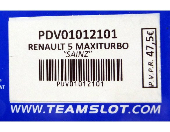 RENAULT 5 MAXI TURBO CARLOS SAINZ REF.PDV01012101 TEAM SLOT