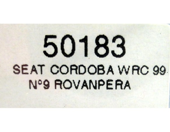 SEAT CÓRDOBA WRC 99 nº9 “ ROVANPERA “  REF.50183 NINCO