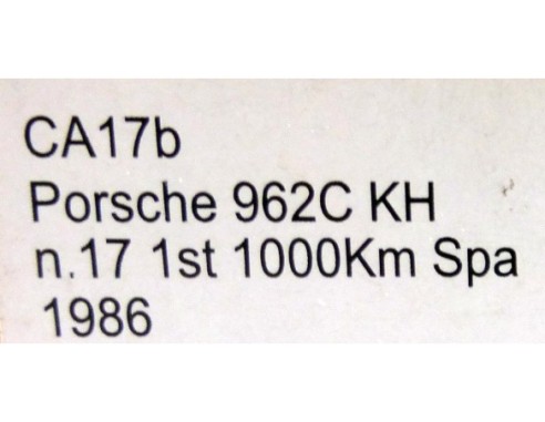 PORSCHE 962C KH Nº17 / JAGERMEIFTER REF. CA17B SLOT.IT